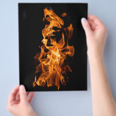 Oranje vlam flyer (Hand)