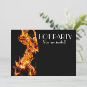 Oranje vlam kaart (Staand voorkant)