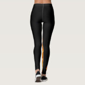 Oranje vlam leggings (Achterkant)