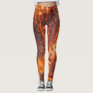 Oranje vlam leggings