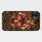 Oranje vlam schedel iPhone 5G Hoesje (Achterkant (horizontaal))