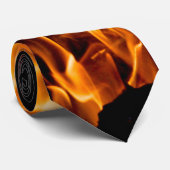 Oranje vlam stropdas (Opgerold)