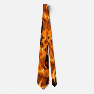 Oranje vlam stropdas