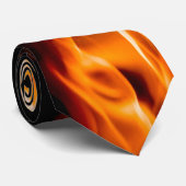 Oranje vlam stropdas (Opgerold)