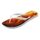 Oranje vlam teenslippers (Schuin)