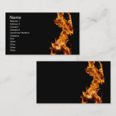 Oranje vlam visitekaartje (Voorkant / Achterkant)