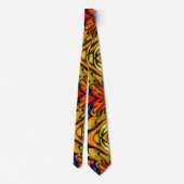 Oranje Vlamkafsnijglas Stropdas (Achterkant)