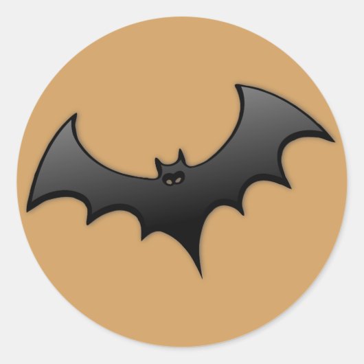 Oranje vleermuis Sticker (Voorkant)