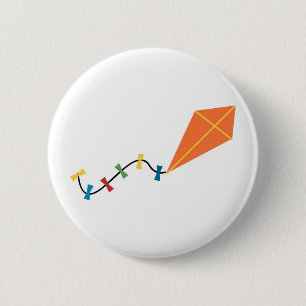 Oranje Vlieger Ronde Button 5,7 Cm