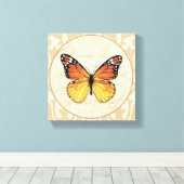 Oranje vlinder Canvas Afdruk (Insitu (Houten vloer))