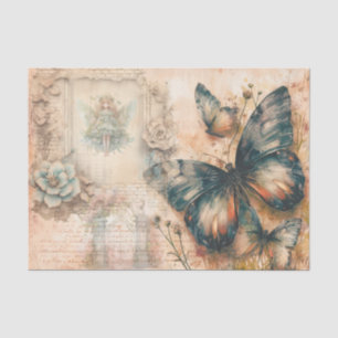  Oranje Vlinder Collage Decoupage Papier