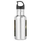 Oranje vlinder en bloemen waterfles  (Achterkant)