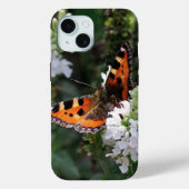 Oranje vlinder en witte bloesems Case-Mate iPhone case (Achterkant)