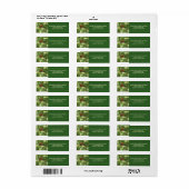 Oranje vlinder, groene-retouradreslabels etiket (Full Sheet)
