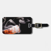 Oranje-vloeistoftestgas Bagagelabel (Voorkant horizontaal)