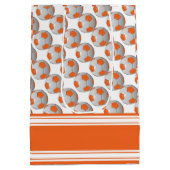 Oranje Voetballen personaliseren Medium Cadeauzakje (Achterkant)