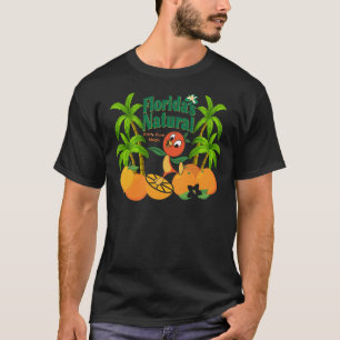 Oranje vogelklassieke T-shirt