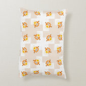 Oranje vogelpatroon accent kussen (Achterkant (Verticaal))