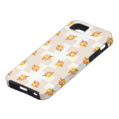 Oranje vogelpatroon Case-Mate iPhone case (Onderkant)