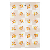 Oranje vogelpatroon mini klembord (Achterkant)