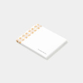 Oranje vogelpatroon post-it® notes (Schuin)