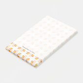 Oranje vogelpatroon post-it® notes (Schuin)