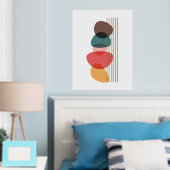 Oranje vormen van artistieke moderne samenstelling folie afdrukken (Insitu (Slaapkamer))