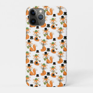 Oranje Vos Herfst Bomen Bos Hipster Bril Vos iPhone 11 Pro Hoesje