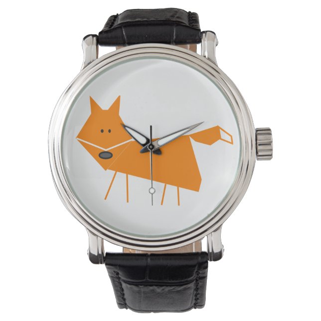 Oranje vos horloge (Voorkant)