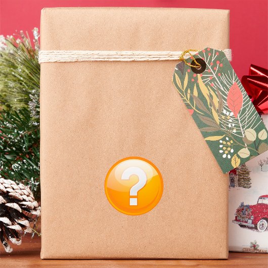 Oranje vraagteken Stickers