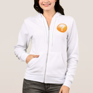 Oranje Vraagteken Vet Modern Symbool Hoodie