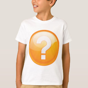 Oranje Vraagteken Vet Modern Symbool T-shirt