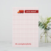 Oranje vrachtwagen briefpapier (Staand voorkant)