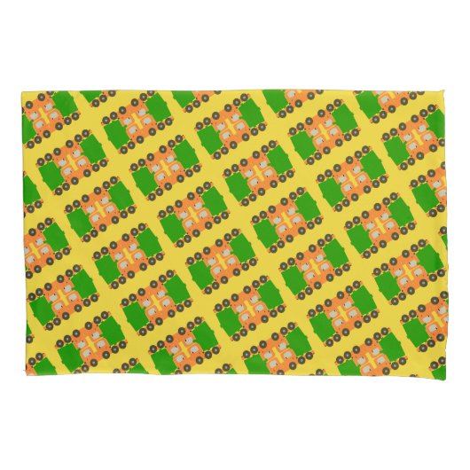 Oranje vrachtwagen kussensloop (Voorkant-Links)