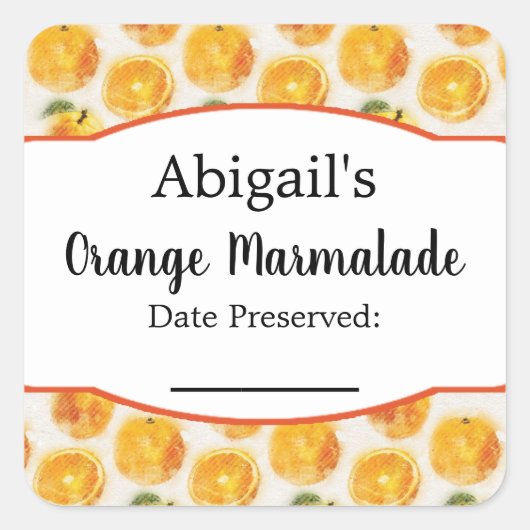 Oranje Vrucht Inblik Sticker (Voorkant)