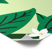 Oranje vruchten: groen motief. poster (Hoek)