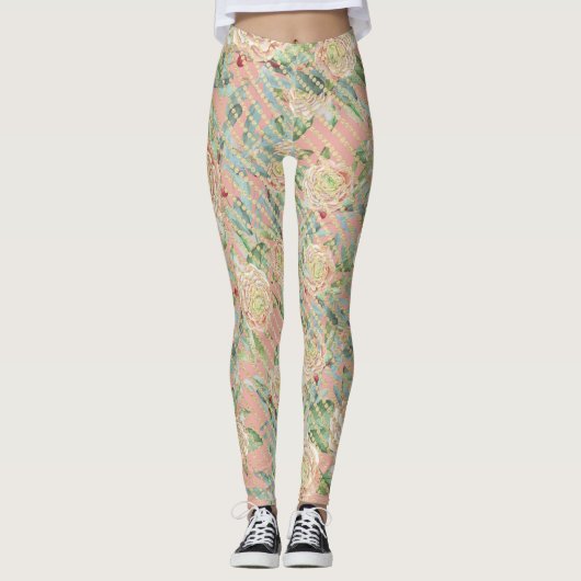 Oranje vruchten leggings (Voorkant)