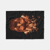 Oranje vuurhals fleece deken (Voorkant (Horizontaal))