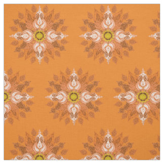 Oranje vuurpaisleypatroon stof
