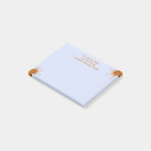 Oranje waarschuwingsbericht abstracte zwarte doos post-it® notes (Schuin)