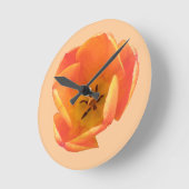 Oranje wandslot ronde klok (Hoek)