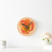 Oranje wandslot ronde klok (Huis)