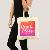 Oranje warm-roze ombeach tote bag (Voorkant (product))