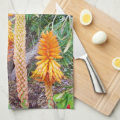 Oranje warme drijvers, theedoek (Quarter Fold)