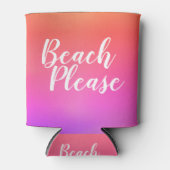 Oranje warmroze ombre blikjeskoeler (Voorkant)