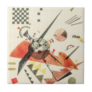 Oranje - Wassily Kandinsky Moderne Kunst Tegeltje