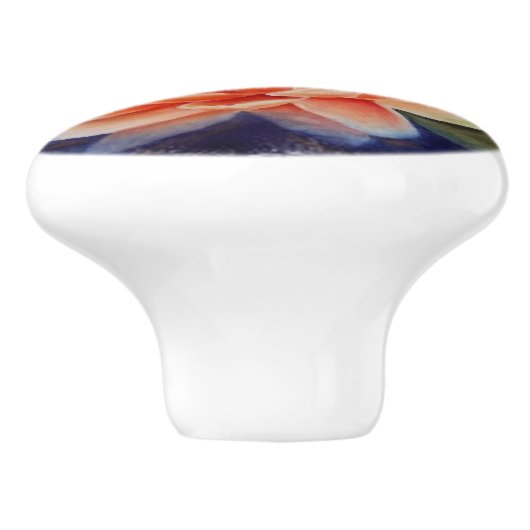 ORANJE WATER LILY CERAMIC KNOB KERAMISCHE KNOP (Zijkant)