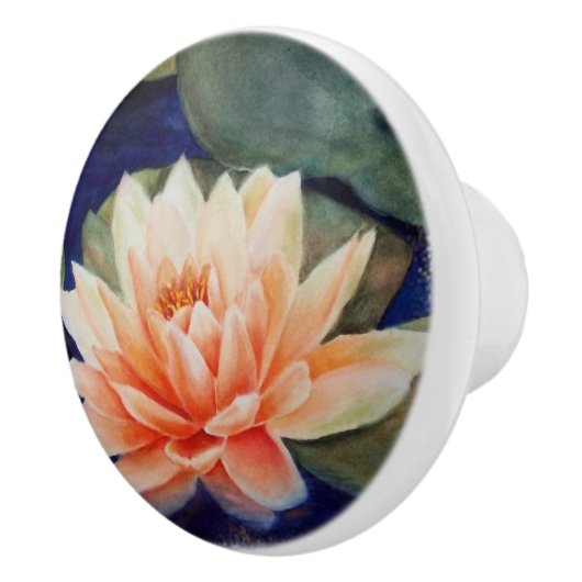 ORANJE WATER LILY CERAMIC KNOB KERAMISCHE KNOP (Rechts)