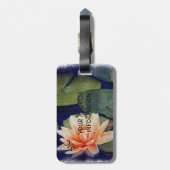 ORANJE WATER LILY PERSONALIZED BAGAGELABEL (Achterkant verticaal)