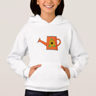 Oranje Watering Can met Zonnebloem